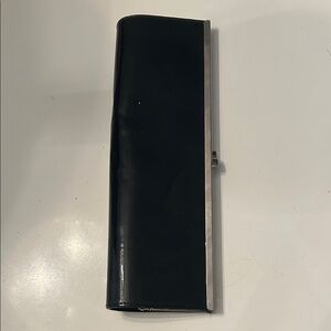 Black Clutch with Silver Trim